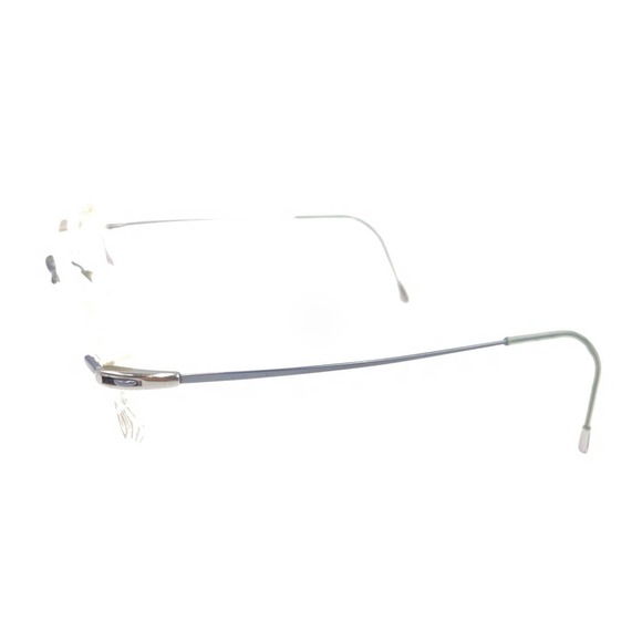 Silhouette 7553 40 6054 Titanium Blue Rimless Eyeglasses Frames 52-19 140 - Picture 7 of 12